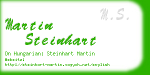 martin steinhart business card